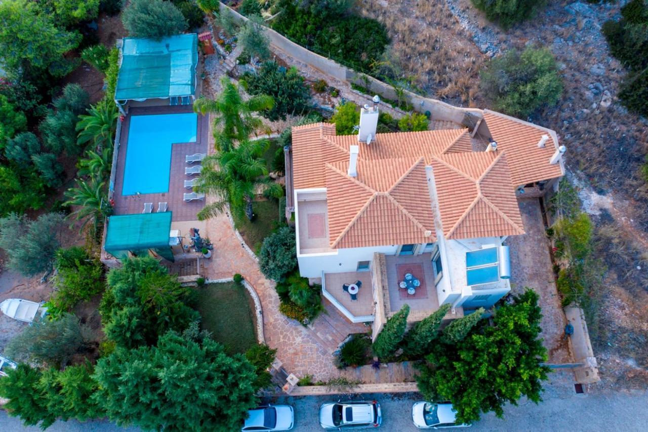 Villa Maira Luxurious With Private Swimming Pool Korfos Ngoại thất bức ảnh