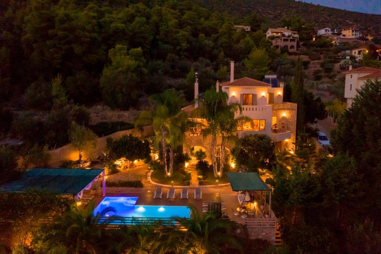 Villa Maira Luxurious With Private Swimming Pool Korfos Ngoại thất bức ảnh
