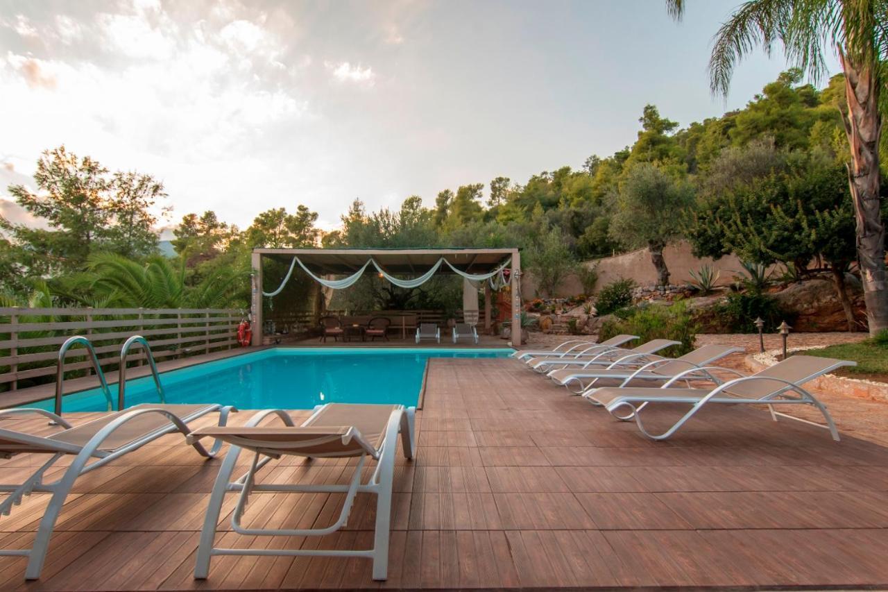 Villa Maira Luxurious With Private Swimming Pool Korfos Ngoại thất bức ảnh