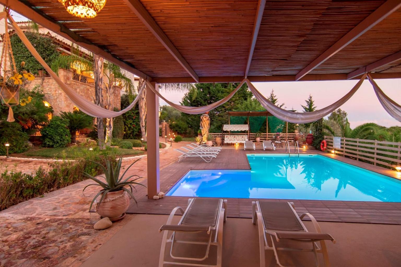Villa Maira Luxurious With Private Swimming Pool Korfos Ngoại thất bức ảnh