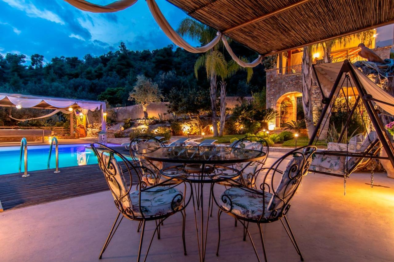 Villa Maira Luxurious With Private Swimming Pool Korfos Ngoại thất bức ảnh